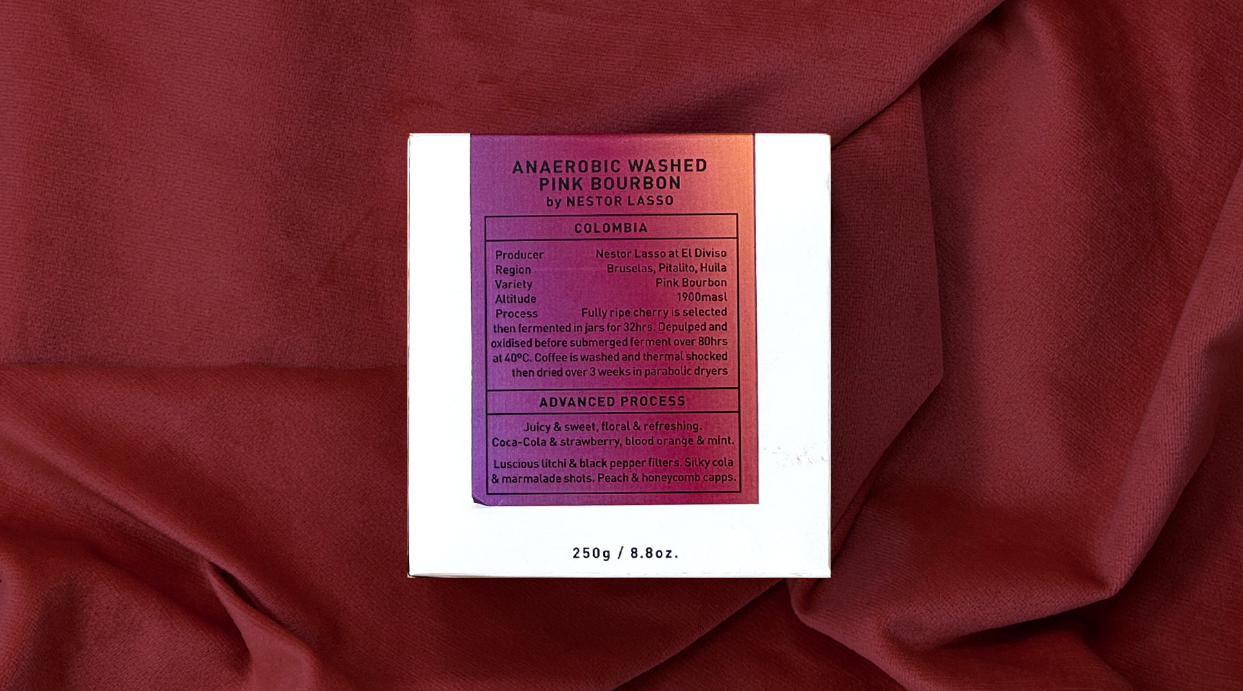 Anaerobic Washed Pink Bourbon by Nestor Lasso, Huila