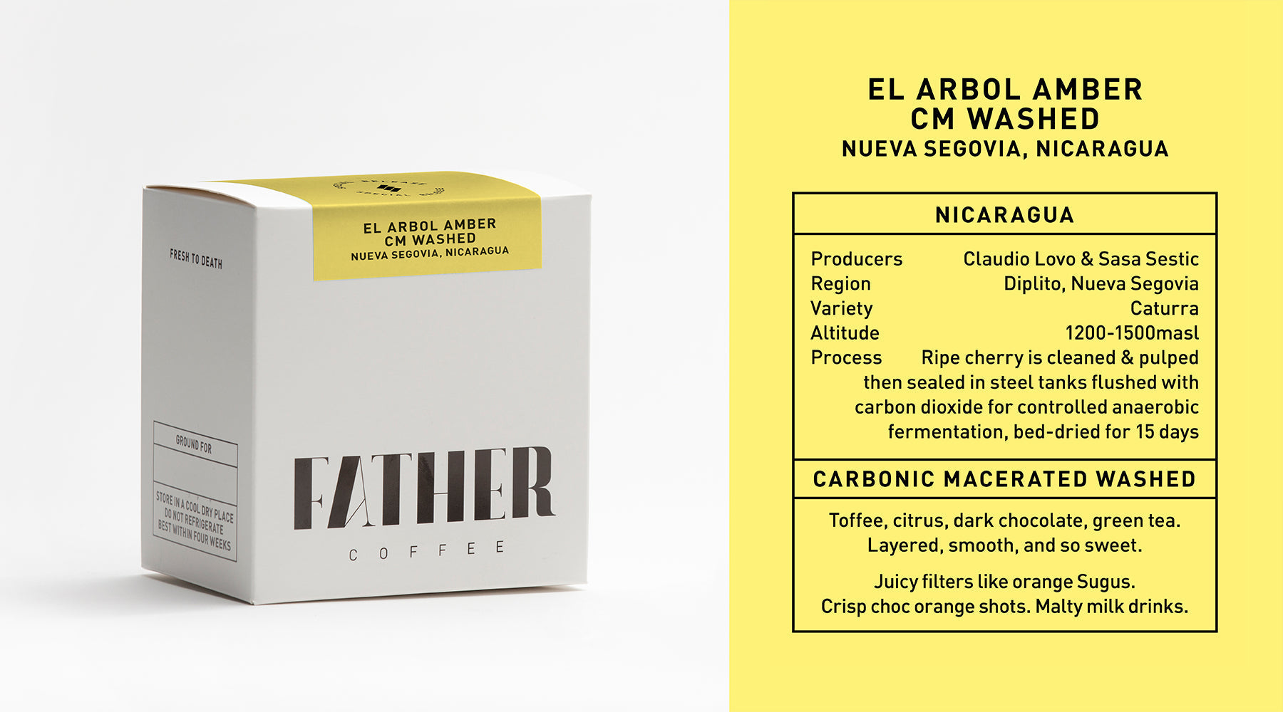 El Arbol Amber Carbonic Macerated Washed Caturra, Nicaragua