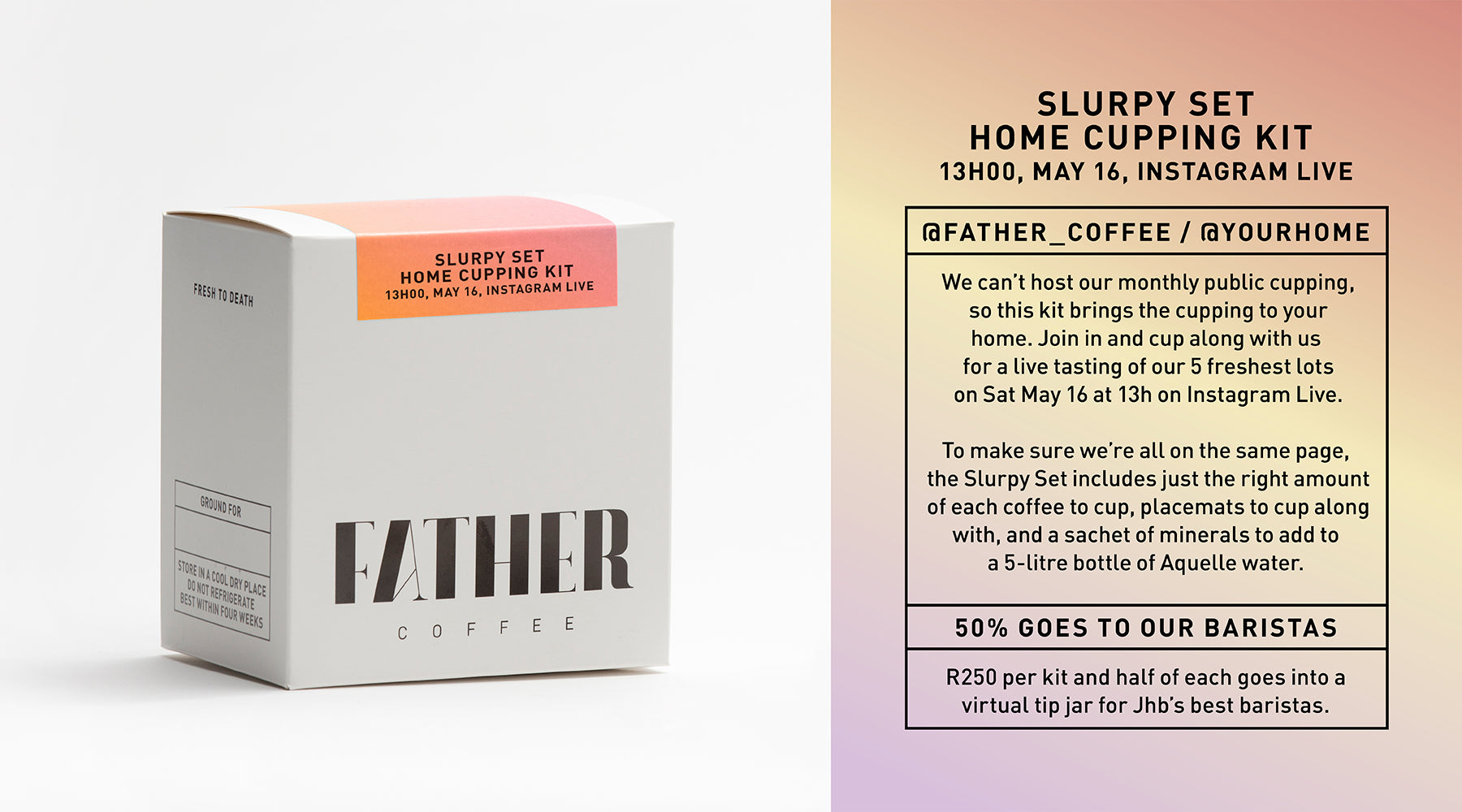 Slurpy Set – Home Cupping Kit for Live Tasting Sat 16 May