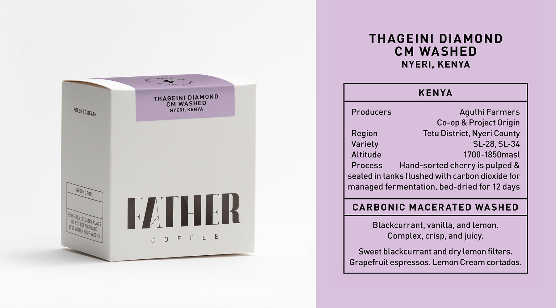 Thageini Diamond Carbonic Macerated Washed, Kenya